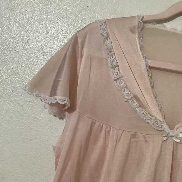 Vintage Coquette Princesscore Preppy Romantic Pastel Pink Sailor Nightgown OS - Picture 2 of 10